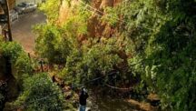 Rua interditada na Vila Sodipe por deslizamento de terra. Foto: Defesa Civil de Campos do Jordão