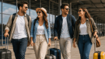 Adultos indo viajar